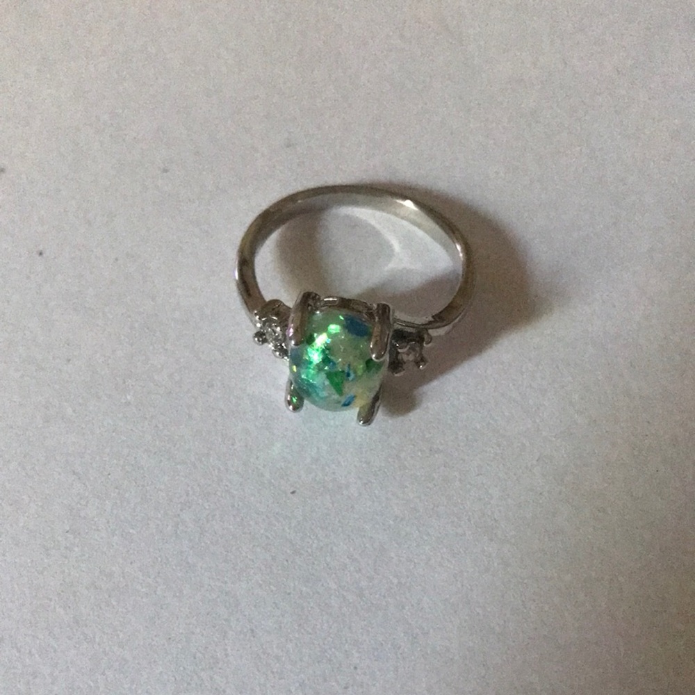 925 Silver Ring With Lap Opal Ring - image 4